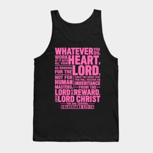 Colossians 3:23-24 Tank Top